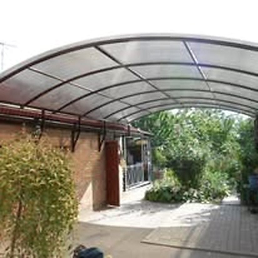 Metal deck awning example