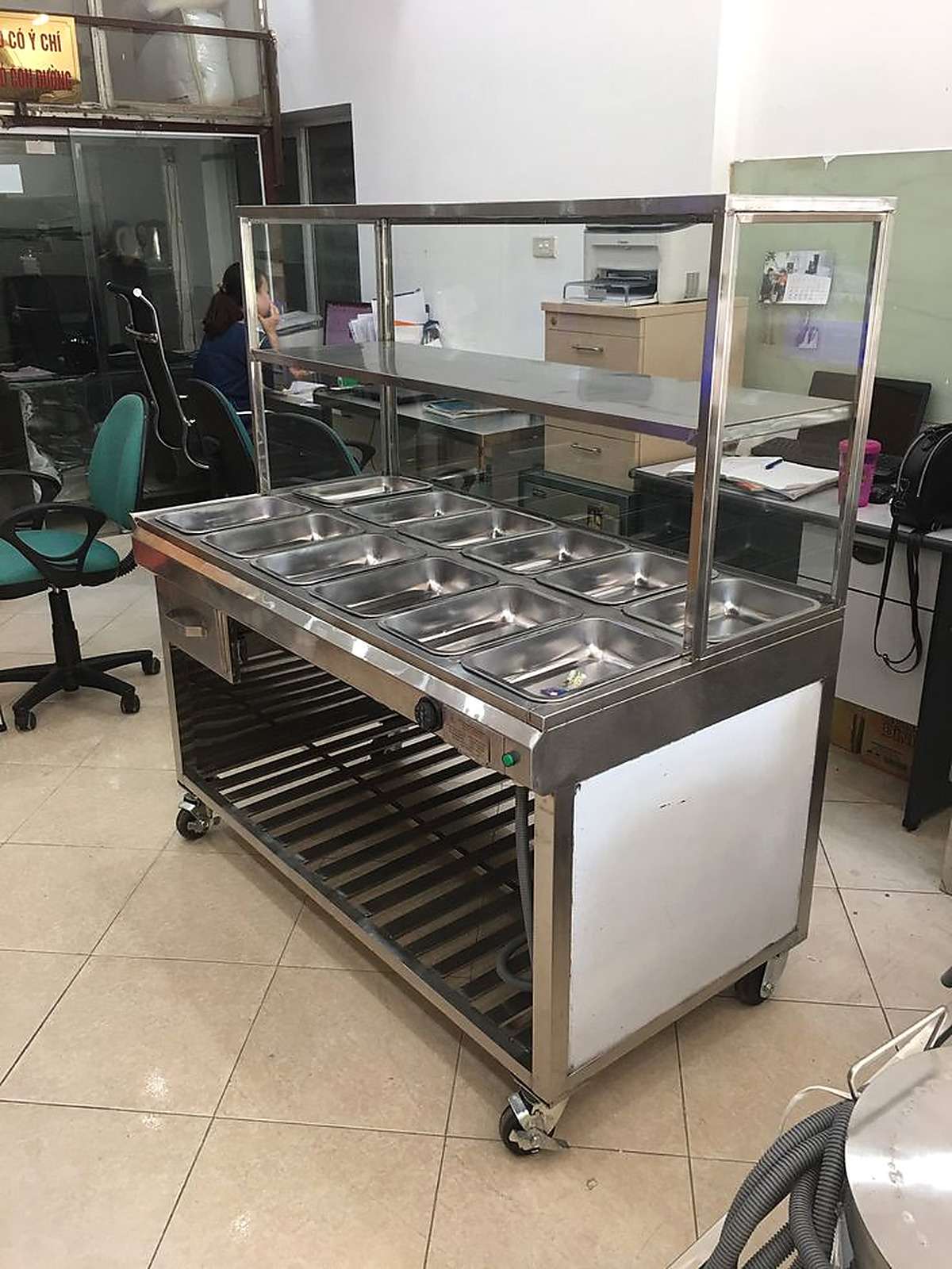 Stainless steel prep table example