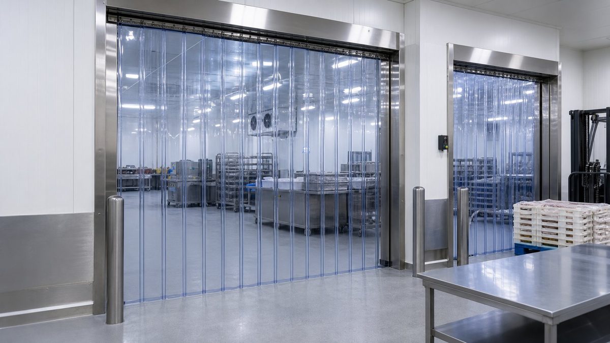 PVC Strip Curtain with Stainless Steel Frame by SS Steel & Contractor Works Malaysia