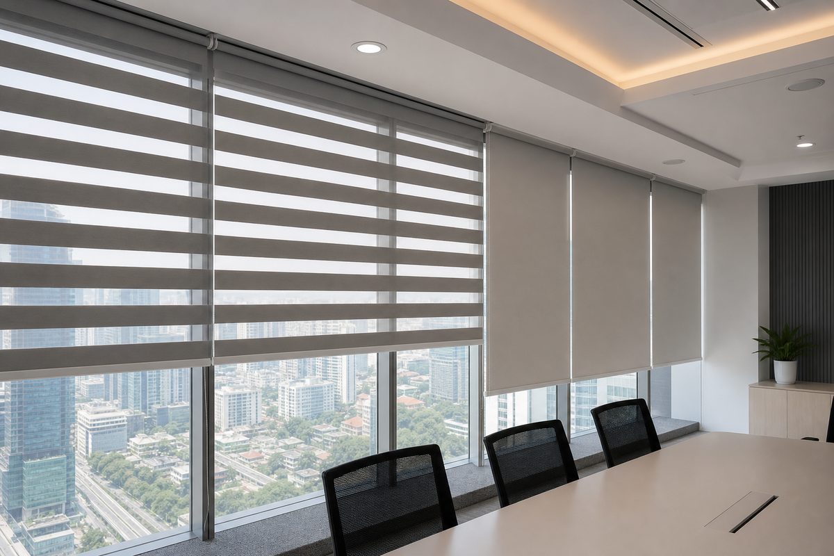 Roller blinds installed by SS Steel & Commercial Contractor Malaysia