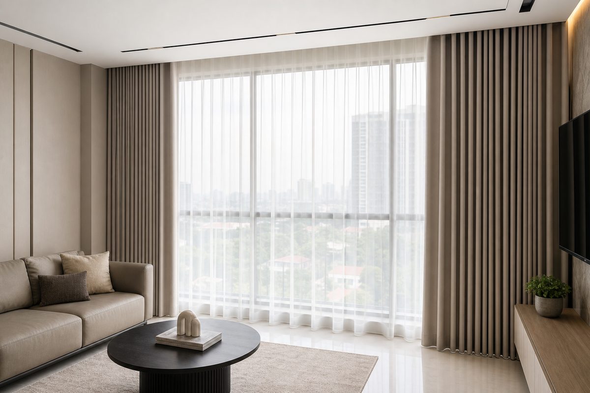 S-Fold curtain example