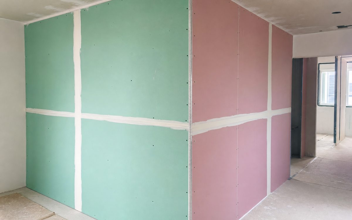 Fire-rated gypsum board example